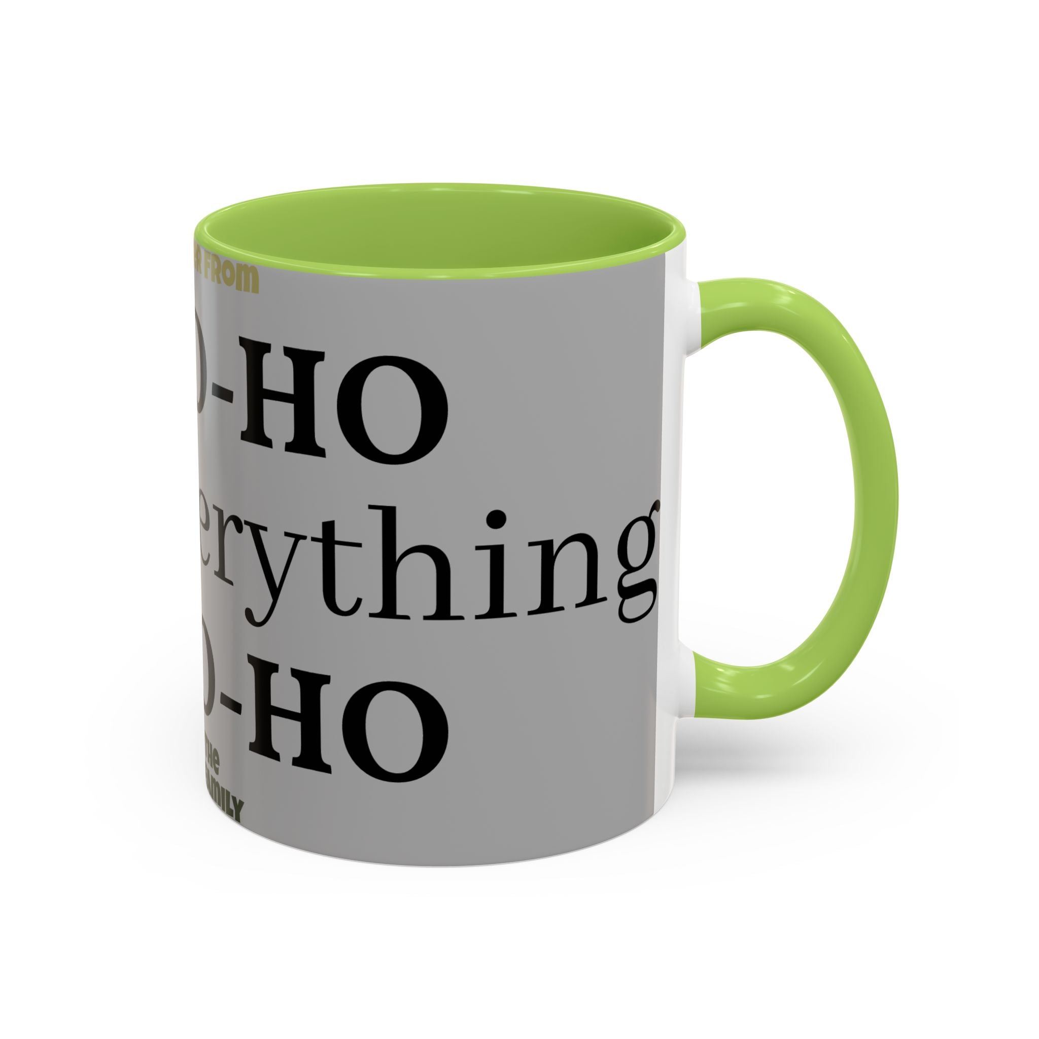 Ho-Ho-Ho Holiday Accent Coffee Mug — Personalized Family Christmas Gift (11/15oz)