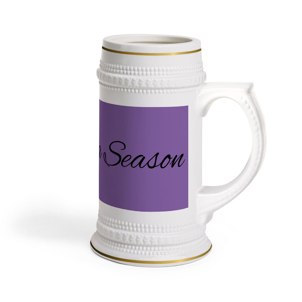 Hot Cocoa Stein Mug — Ceramic Beer Stein with 'Hot Cocoa' Script Design