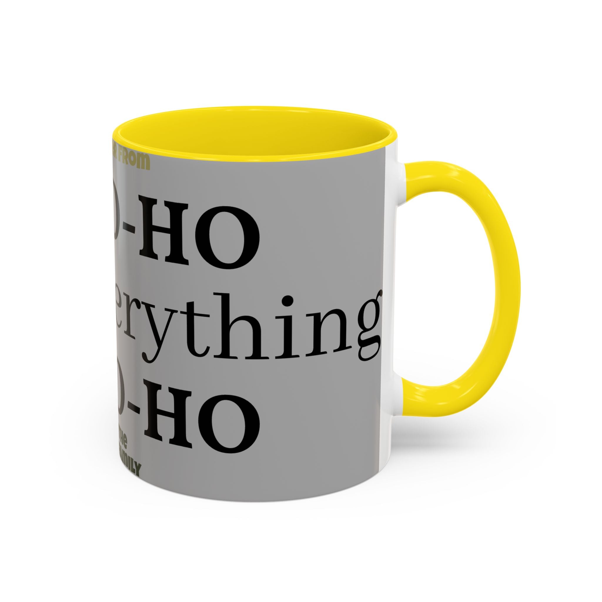 Ho-Ho-Ho Holiday Accent Coffee Mug — Personalized Family Christmas Gift (11/15oz)