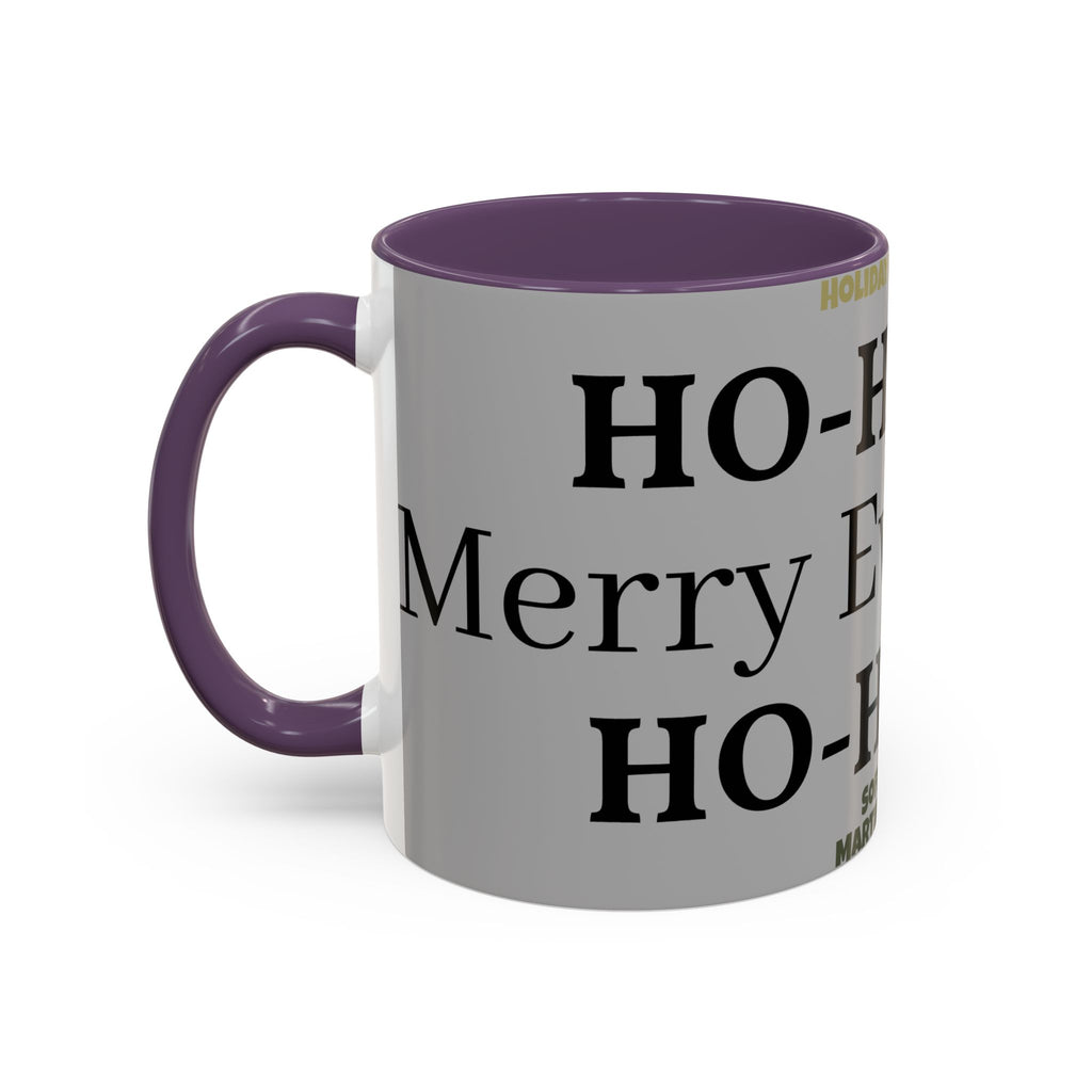 Ho-Ho-Ho Holiday Accent Coffee Mug — Personalized Family Christmas Gift (11/15oz)