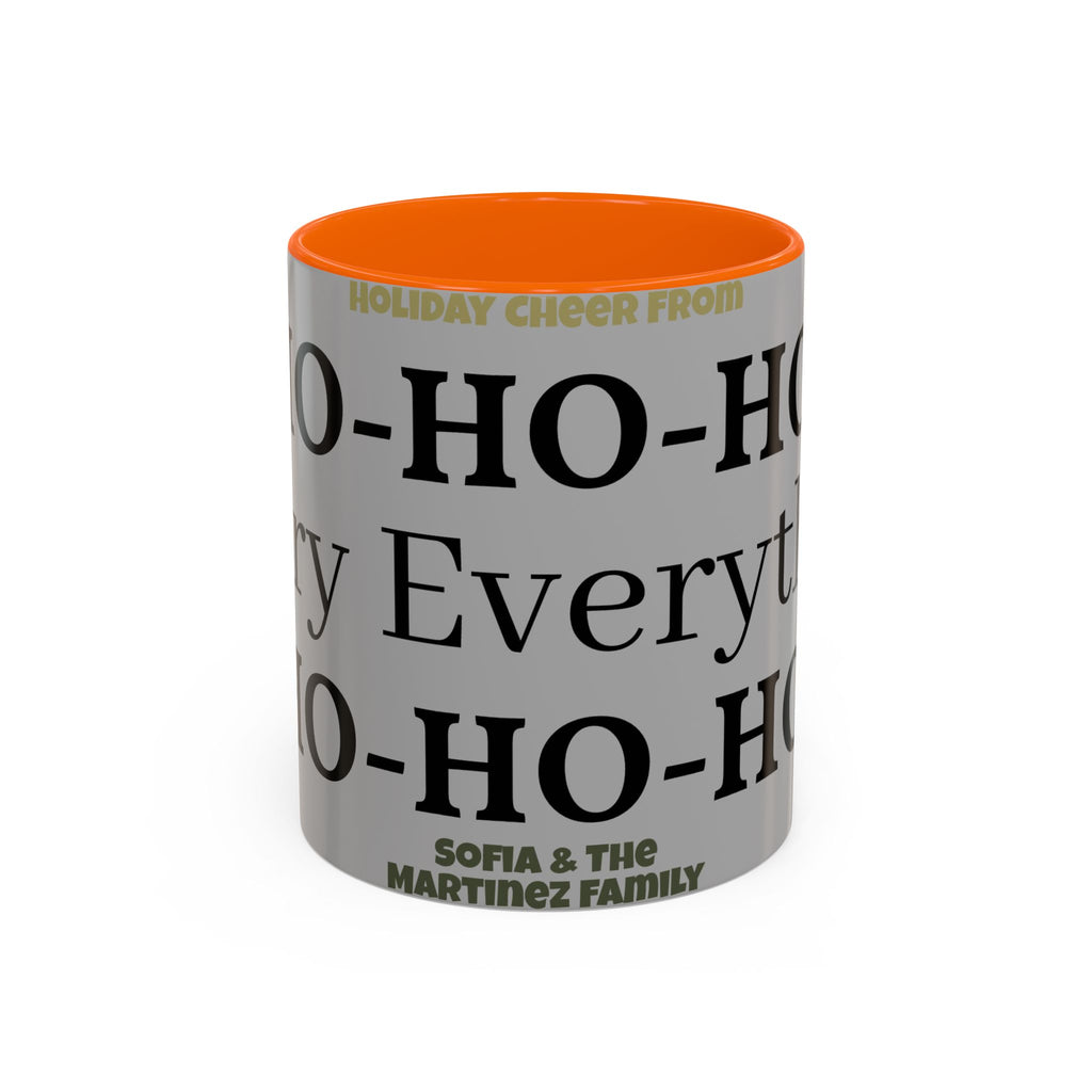Ho-Ho-Ho Holiday Accent Coffee Mug — Personalized Family Christmas Gift (11/15oz)
