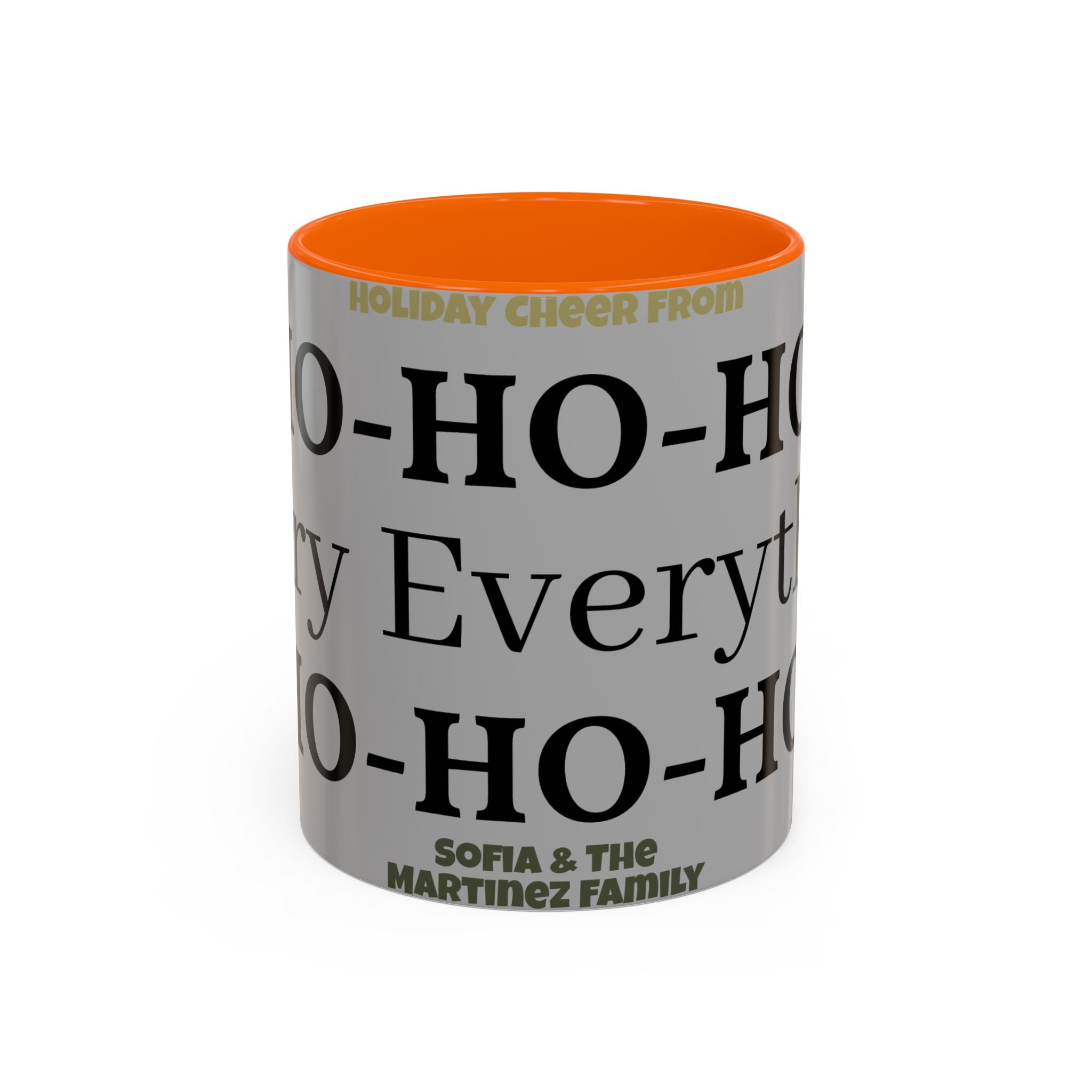 Ho-Ho-Ho Holiday Accent Coffee Mug — Personalized Family Christmas Gift (11/15oz)