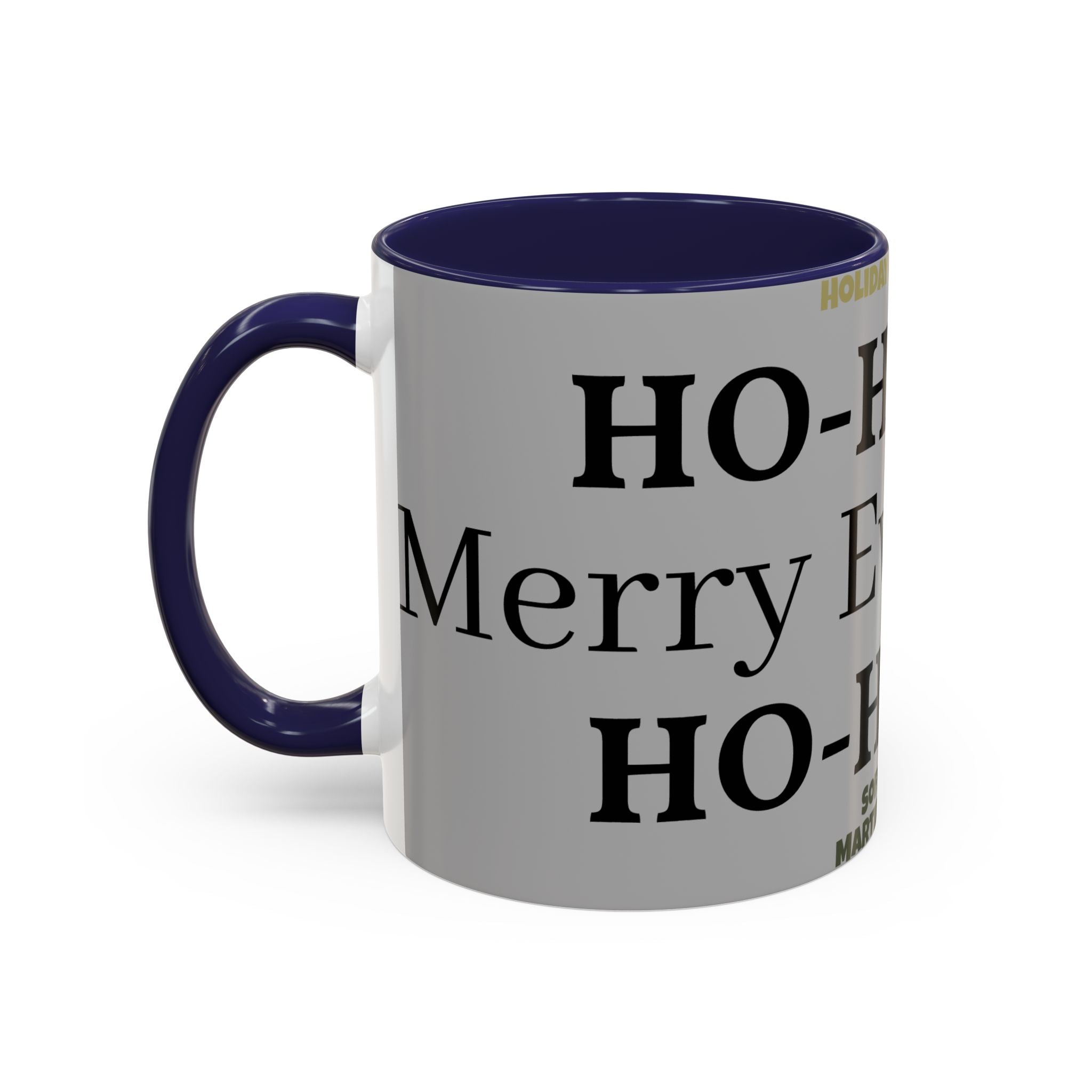 Ho-Ho-Ho Holiday Accent Coffee Mug — Personalized Family Christmas Gift (11/15oz)