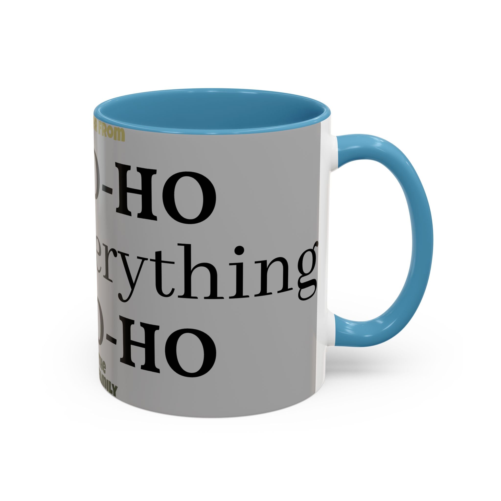 Ho-Ho-Ho Holiday Accent Coffee Mug — Personalized Family Christmas Gift (11/15oz)