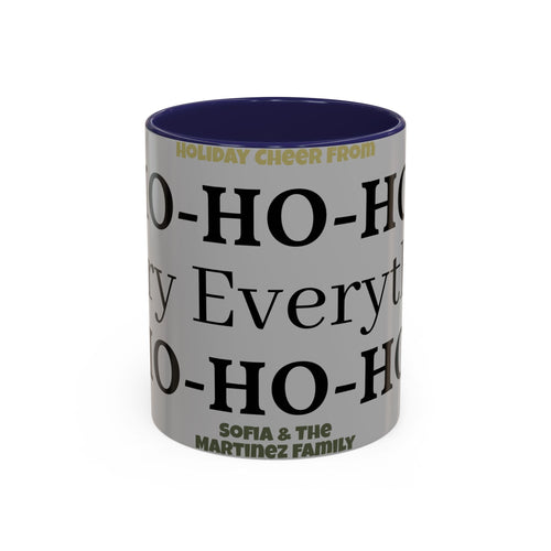 Ho-Ho-Ho Holiday Accent Coffee Mug — Personalized Family Christmas Gift (11/15oz)