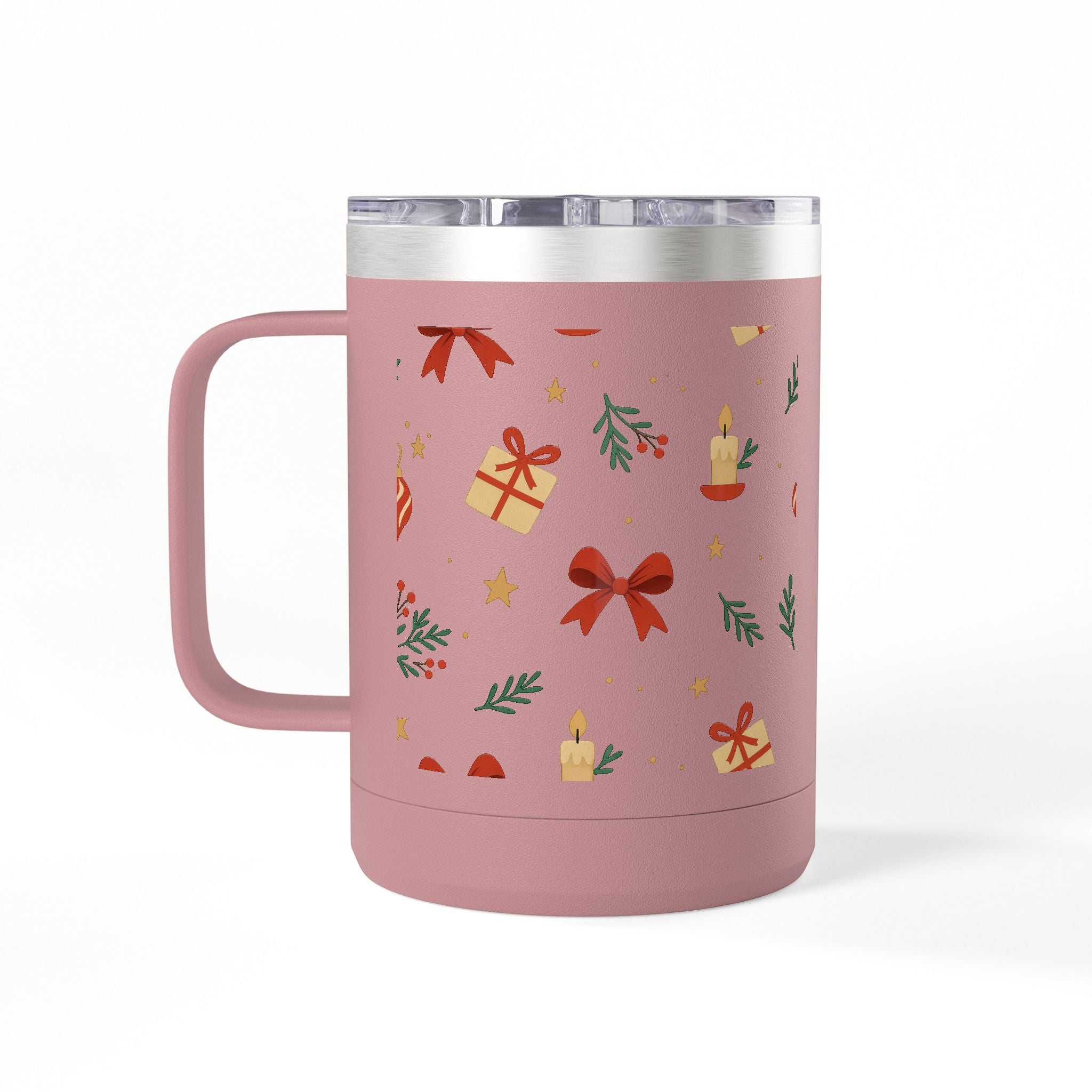 Tumbler — Holiday Gift & Candle Pattern 15oz Travel Mug