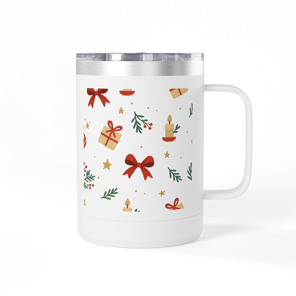 Tumbler — Holiday Gift & Candle Pattern 15oz Travel Mug