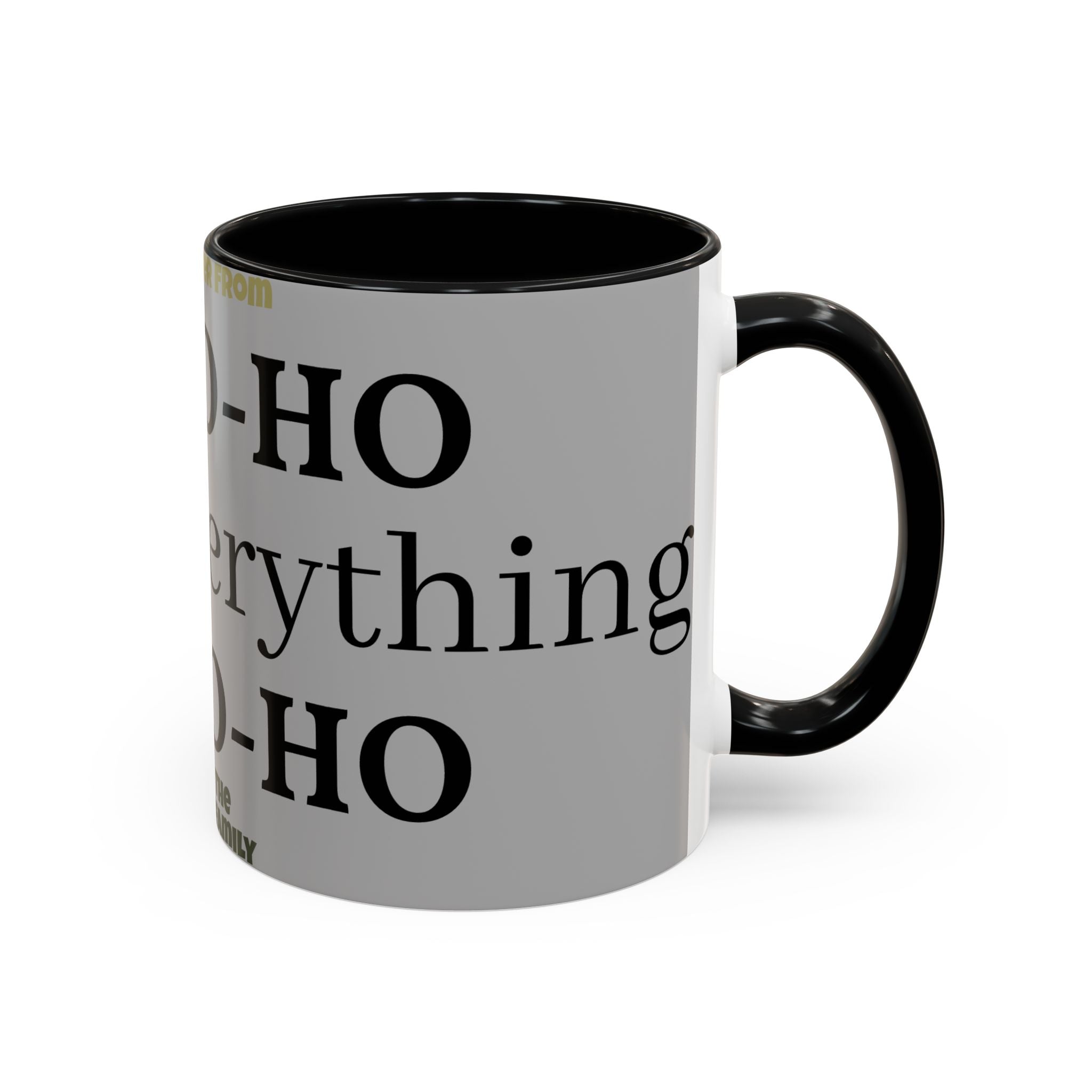 Ho-Ho-Ho Holiday Accent Coffee Mug — Personalized Family Christmas Gift (11/15oz)