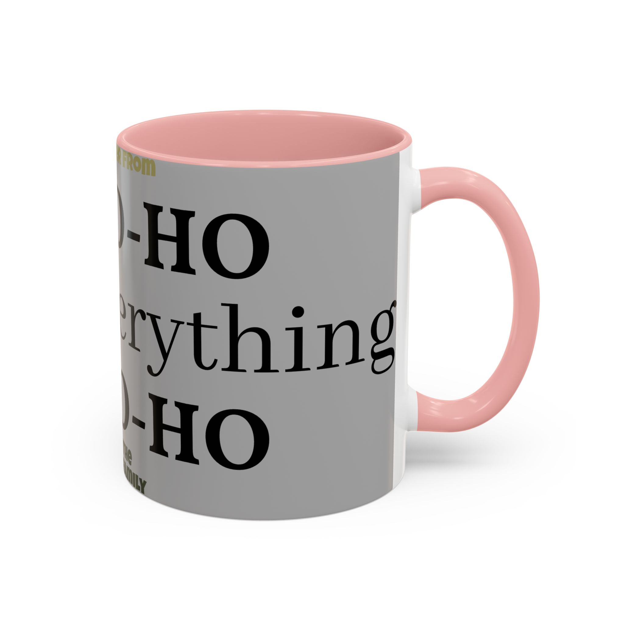 Ho-Ho-Ho Holiday Accent Coffee Mug — Personalized Family Christmas Gift (11/15oz)