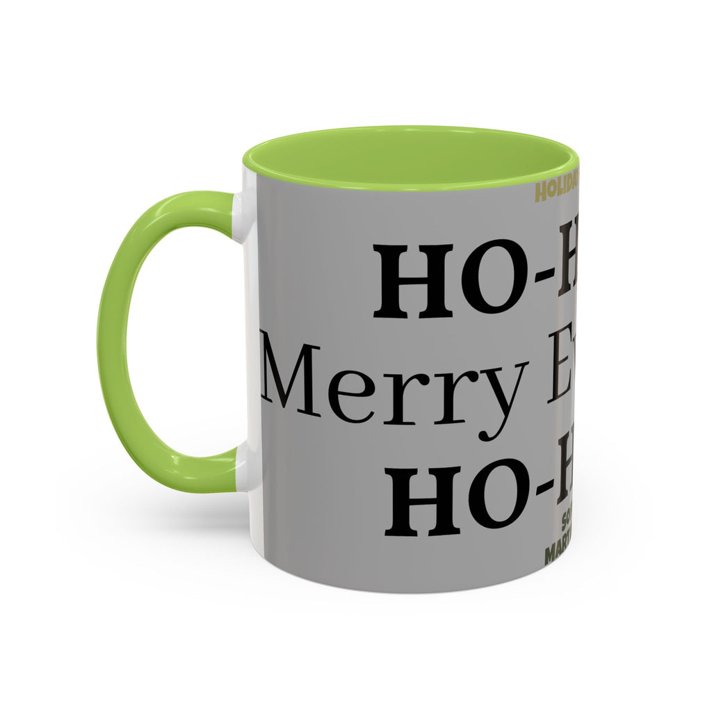 Ho-Ho-Ho Holiday Accent Coffee Mug — Personalized Family Christmas Gift (11/15oz)