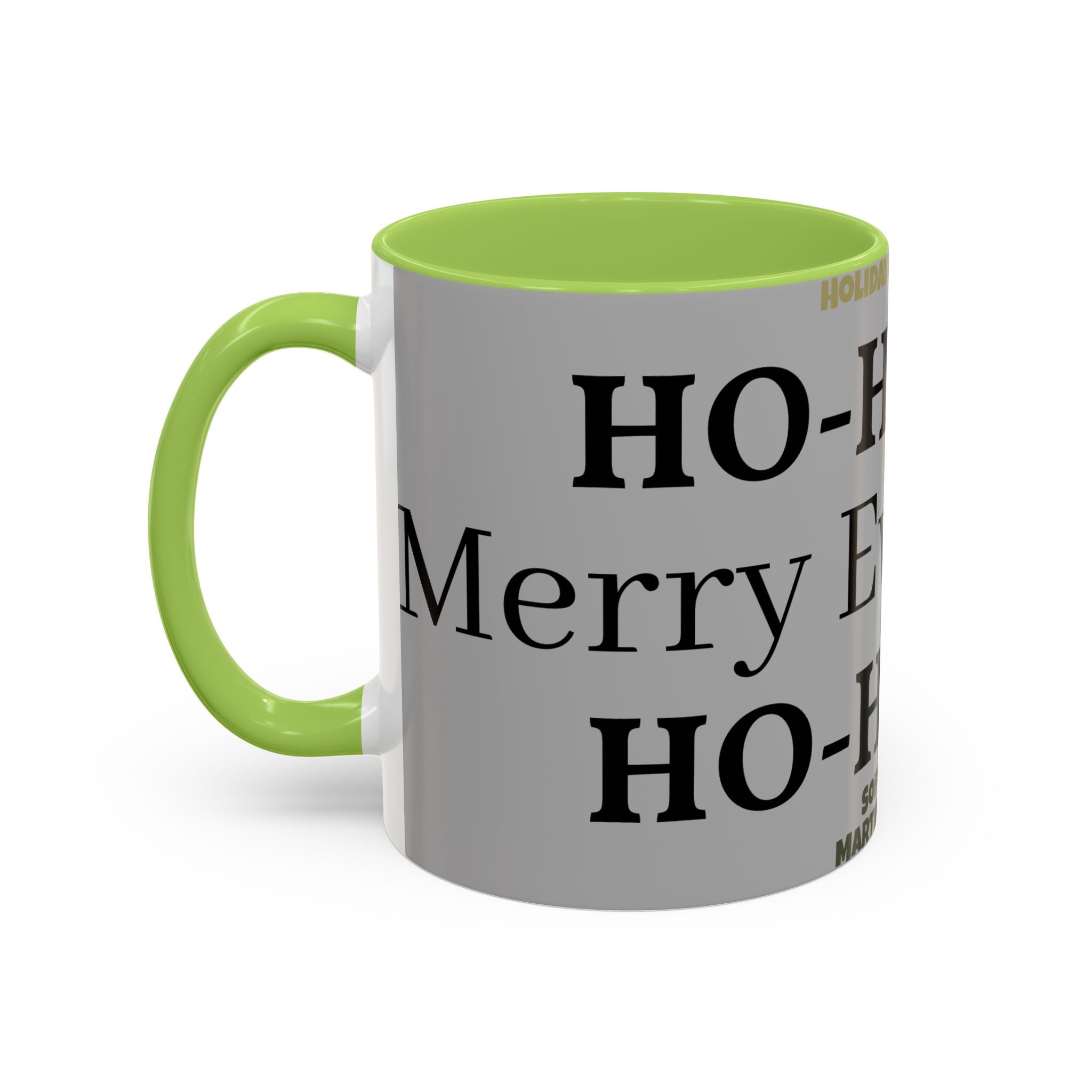 Ho-Ho-Ho Holiday Accent Coffee Mug — Personalized Family Christmas Gift (11/15oz)