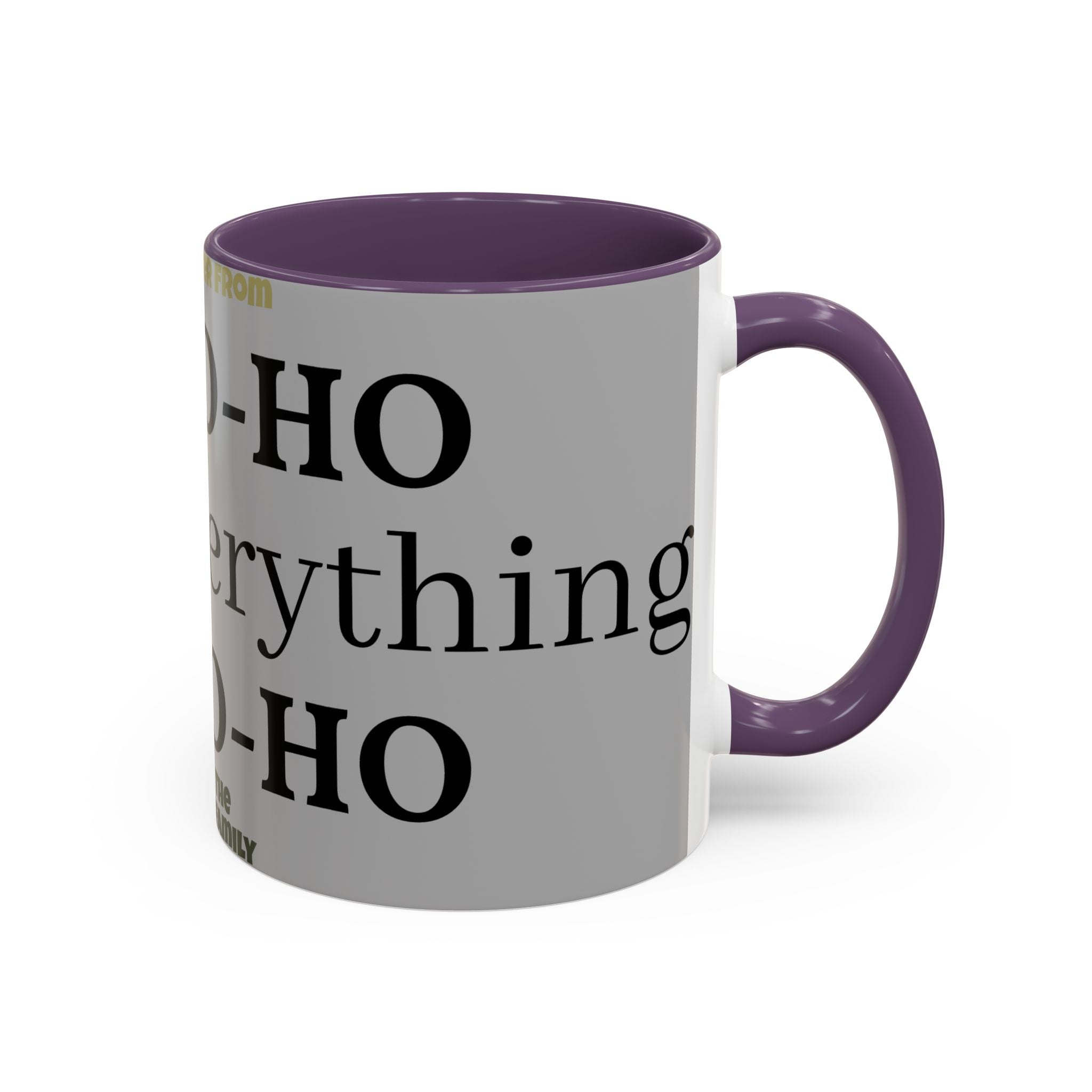 Ho-Ho-Ho Holiday Accent Coffee Mug — Personalized Family Christmas Gift (11/15oz)