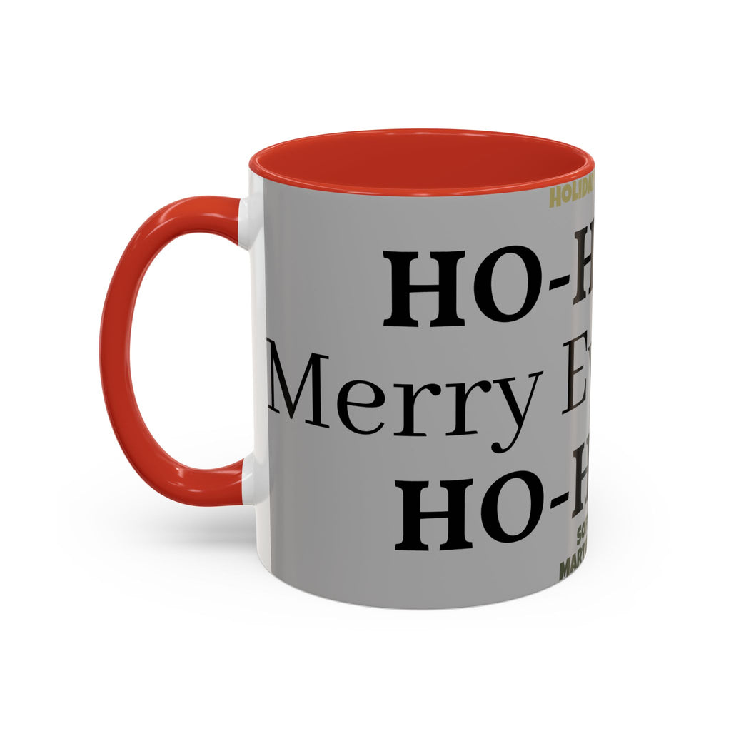 Ho-Ho-Ho Holiday Accent Coffee Mug — Personalized Family Christmas Gift (11/15oz)