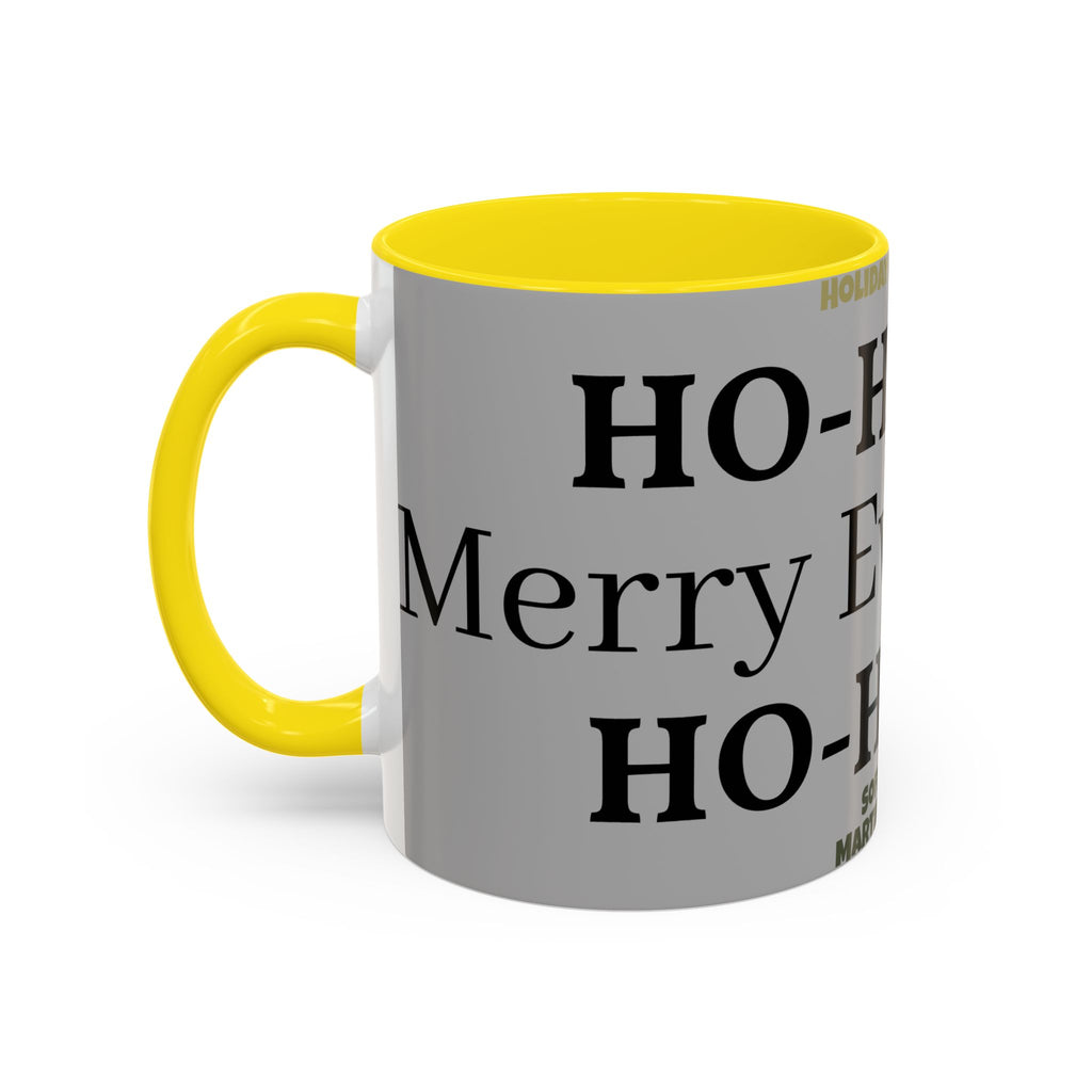 Ho-Ho-Ho Holiday Accent Coffee Mug — Personalized Family Christmas Gift (11/15oz)