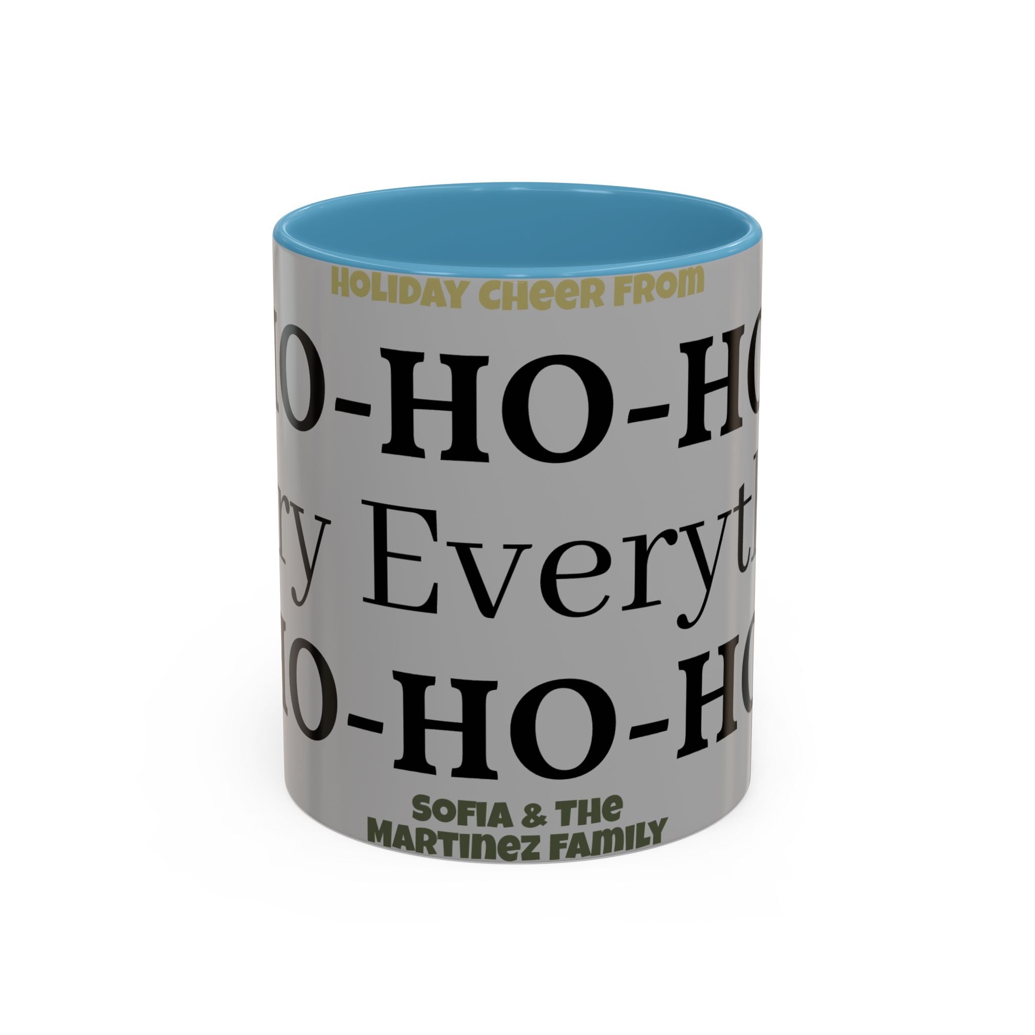 Ho-Ho-Ho Holiday Accent Coffee Mug — Personalized Family Christmas Gift (11/15oz)
